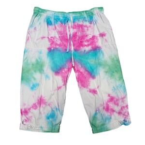 Kelleydeeee OG Tie Dye Capri Pants Size Large Cotton Drawstring
